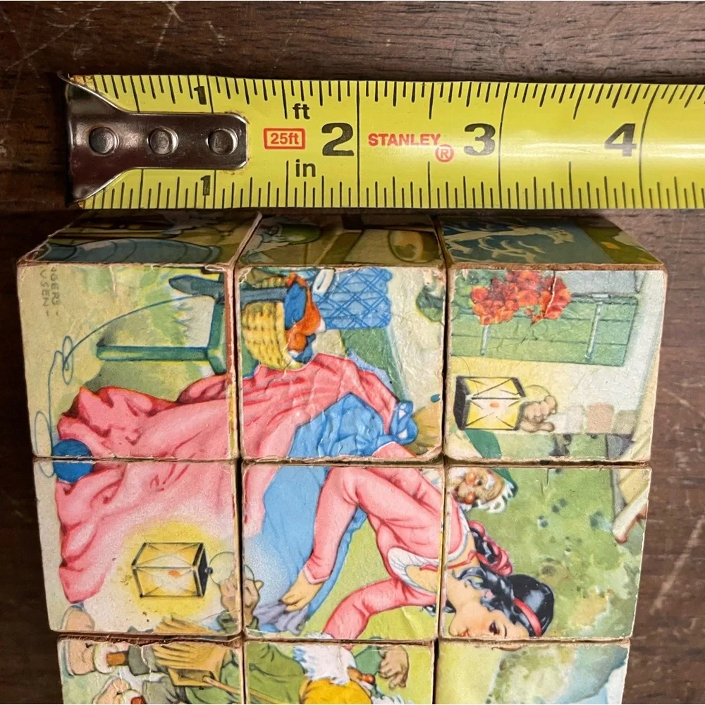 Vintage Kubus Made in Germany 12 piece picture cubes puzzle